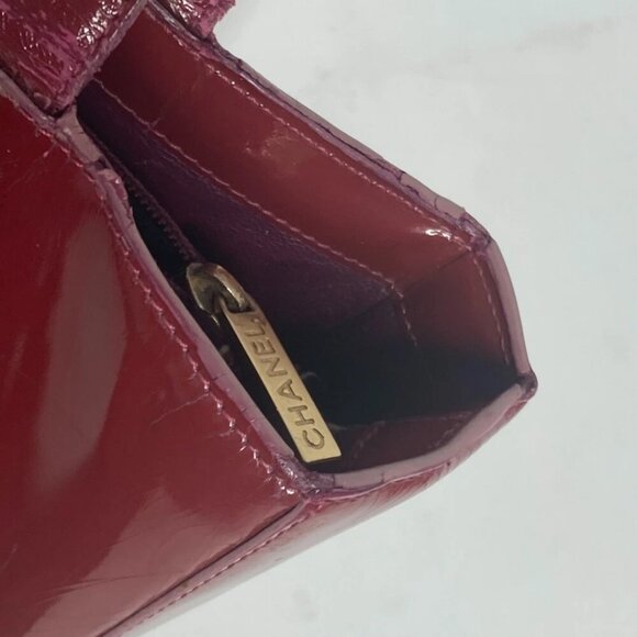 CHANEL Bag CC CC Mark bag Shoulder Bag enamel Red - Picture 12 of 16